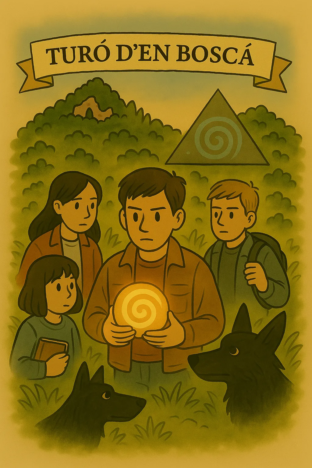 Grupo de jóvenes en una ilustración del Turó d’en Boscà